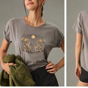 Anthropologie tiger tee (real fun, wow!) size small
